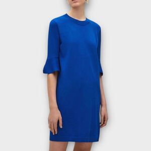COS women’s size small Elegant Blue Women's Dress flare sleeve midi